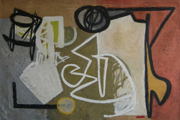 coltrane series: a love supreme 1.    48x 72"  oil on canvas. #126