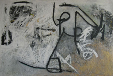 coltrane series: a love supreme  5 -  pursuance.     48x 72"  oil on canvas.  #128