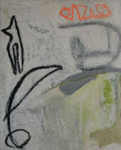 Cornelia, 2001, oil stick on canvas, 43 x 35 in